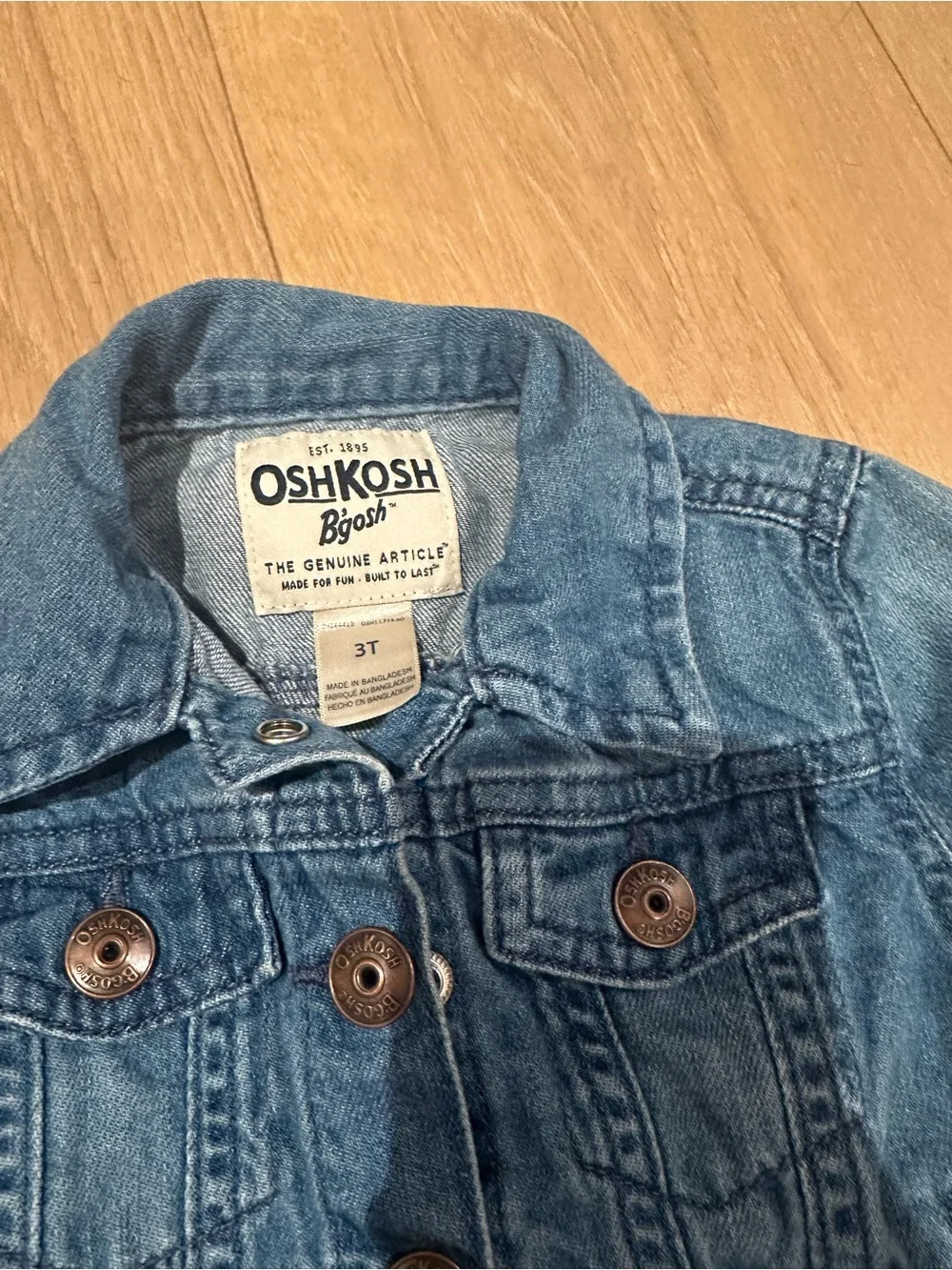 OshKosh B'gosh Girls' Blue Denim Jacket